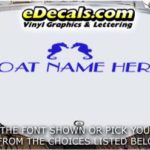 WSD412 Kissing Seahorses Your Name Here Boat Decal
