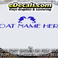  WSD412 Kissing Seahorses Your Name Here Boat Decal
