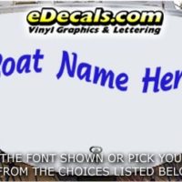  WSD413 Waving Name Your Name Here Boat Decal