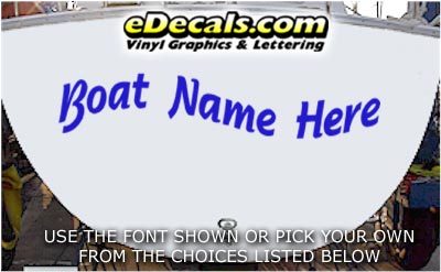 WSD413 Waving Name Your Name Here Boat Decal