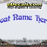 WSD414 Arched Name Your Name Here Boat Decal