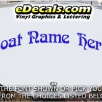  WSD414 Arched Name Your Name Here Boat Decal