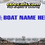 WSD416 Skull n Crossbones Your Name Here Boat Decal