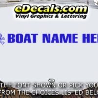  WSD416 Skull n Crossbones Your Name Here Boat Decal