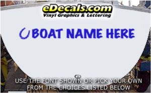 WSD417 Horseshoe Your Name Here Boat Decal