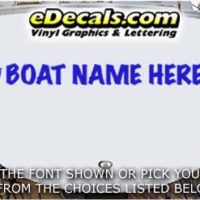 WSD418 Horseshoe Your Name Here Boat Decal