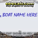 WSD419 Skull n Crossbones Your Name Here Boat Decal