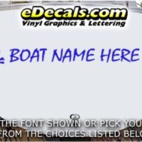  WSD419 Skull n Crossbones Your Name Here Boat Decal