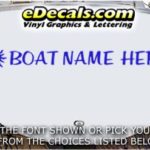 WSD420 Sun Symbol Your Name Here Boat Decal