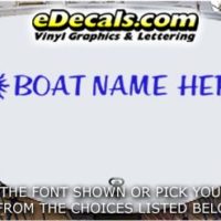  WSD420 Sun Symbol Your Name Here Boat Decal