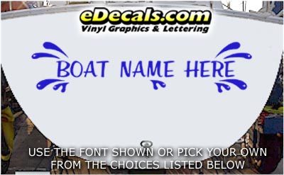 WSD421 Splash Your Name Here Boat Decal