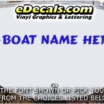 WSD422 Jumping Fish Your Name Here Boat Decal