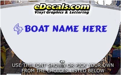 WSD422 Jumping Fish Your Name Here Boat Decal