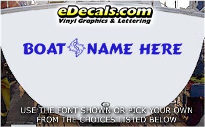 WSD423 Jumping Fish Your Name Here Boat Decal