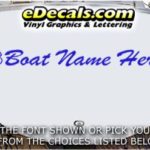 WSD424 Flowers Your Name Here Boat Decal
