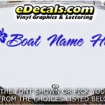 WSD425 Flowers Your Name Here Boat Decal