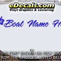  WSD425 Flowers Your Name Here Boat Decal