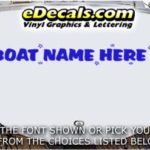WSD426 Moon n Stars Your Name Here Boat Decal