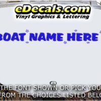  WSD426 Moon n Stars Your Name Here Boat Decal