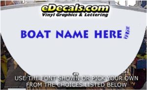 WSD428 Marine Flag Your Name Here Boat Decal