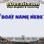 WSD429 Sun n Moon Your Name Here Boat Decal