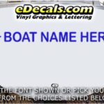 WSD430 Wheel Helm Your Name Here Boat Decal