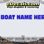 WSD431 Boat Flag Your Name Here Boat Decal