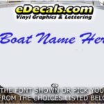 WSD432 Shell Your Name Here Boat Decal