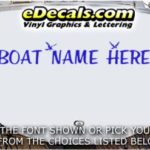 WSD433 Seagulls Pier Your Name Here Boat Decal