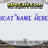  WSD433 Seagulls Pier Your Name Here Boat Decal