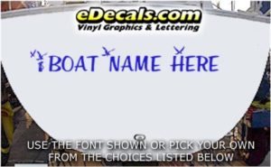 WSD433 Seagulls Pier Your Name Here Boat Decal