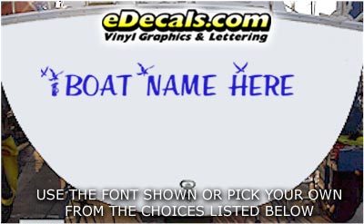 WSD433 Seagulls Pier Your Name Here Boat Decal