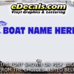 WSD434 Jumping Fish Your Name Here Boat Decal