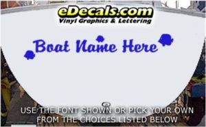 WSD436 Tropical Fish Your Name Here Boat Decal