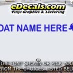 WSD437 Sea Turtle Your Name Here Boat Decal
