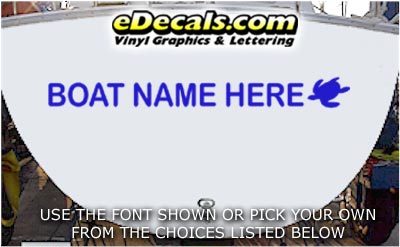 WSD437 Sea Turtle Your Name Here Boat Decal