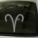 ZOD102 Aries Zodiac Symbol Decal