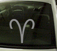  ZOD102 Aries Zodiac Symbol Decal