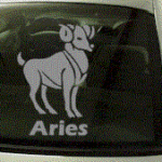 ZOD103 Aries Zodiac Decal w/Name