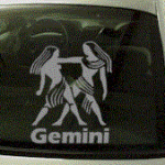 ZOD111 Gemini Zodiac Decal w/Name