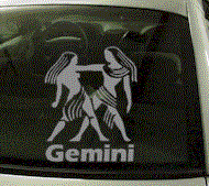  ZOD111 Gemini Zodiac Decal w/Name