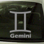 ZOD112 Gemini Symbol Zodiac w/Name Decal