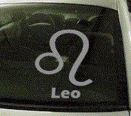 ZOD120 Leo Symbol Zodiac Decal w/Name