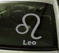  ZOD120 Leo Symbol Zodiac Decal w/Name
