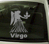  ZOD123 Virgo Zodiac Decal w/Name