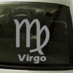 ZOD124 Virgo Symbol Zodiac w/Name Decal