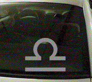  ZOD126 Libra Symbol Zodiac Decal