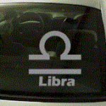 ZOD128 Libra Symbol Zodiac Decal w/Name