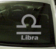  ZOD128 Libra Symbol Zodiac Decal w/Name