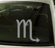 ZOD130 Scorpio Symbol Zodiac Decal